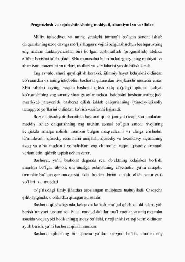 Sanoat ishlab chiqarishini prognozlash va rejalashtirish - Image 2