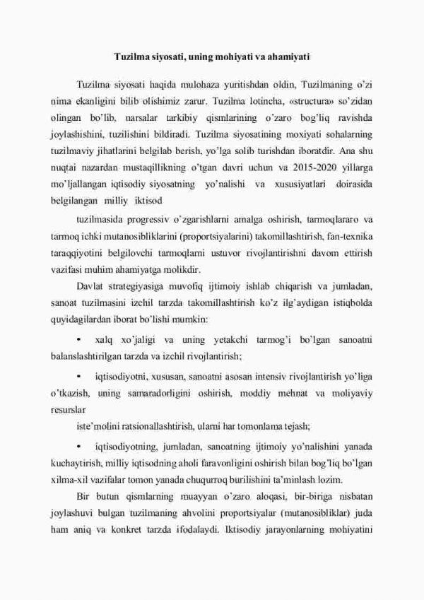 Sanoat tarmoq tuzilmasi va tarkibiy siljishlar - Image 2