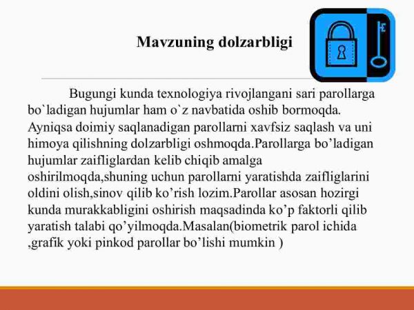 Doimiy saqlanadigan parollarga bo'ladigan hujumlarni aniqlash ularni tahlil qilish - Image 2