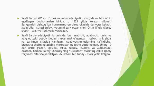 Sayfi Saroyi ijodi. “Gulistoni bit – turkiy” asari haqida - Image 3