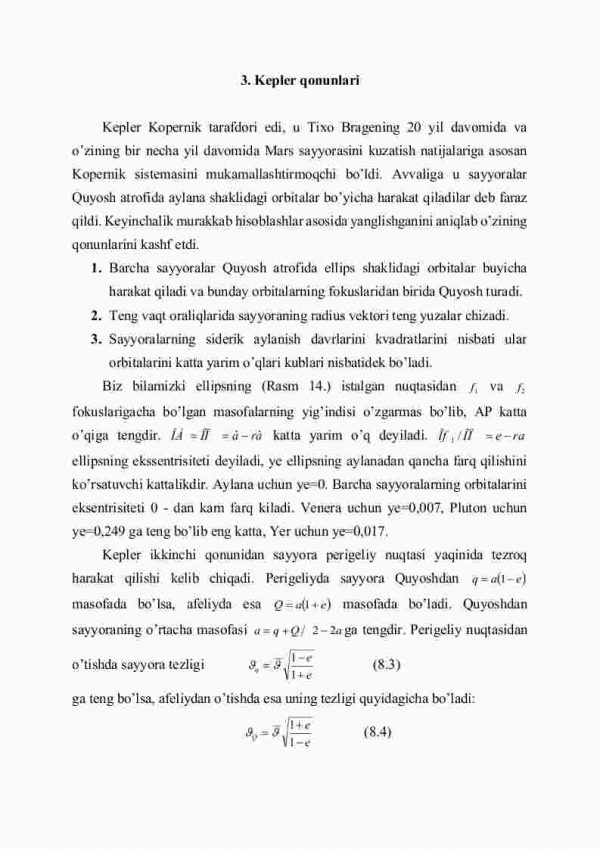 Sayyoralarning ko'rinma harakatlarini tushuntirish. Kepler qonunlari - Image 4