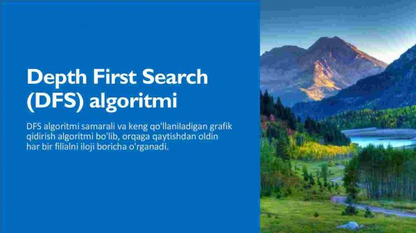 Depth First Search (DFS) algoritmi