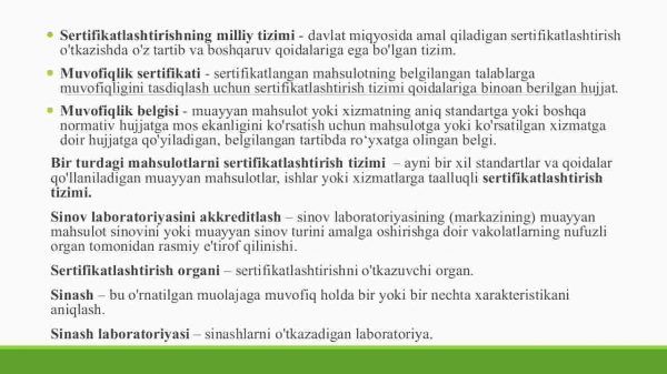Sertifikatlashtirish bo'yicha asosiy tushunchalar va sertifikatlashtrishning huquqiy asoslari ​ - Image 4