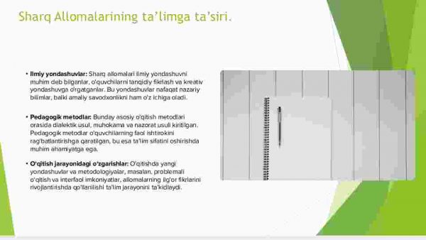 Sharq allomalarining asarlarida mudarrislar mehnati to'g'risida ilg'or pedagogik fikrlar - Image 4