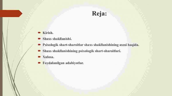 Shaxs shakllaninishining psixologik shart sharoitlari - Image 2