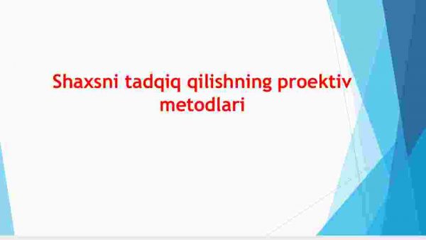 Shaxsni tadqiq qilishning proektiv metodlari