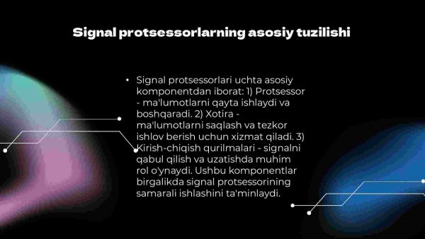 Signal protsessorni tuzilishi, qurilmalari, ​  ishlash tartibi - Image 3