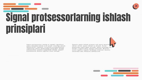 Signal protsessorlarni (SP) ishlatish sohalari va u yerdagi vazifalari, parametrlari​ - Image 4