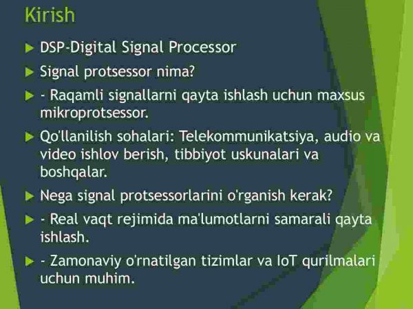 Signal protsessorlari: Texnik ko'rsatkichlar va arxitekturasi - Image 3