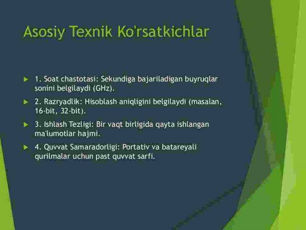 Signal protsessorlari: Texnik ko'rsatkichlar va arxitekturasi - Image 4