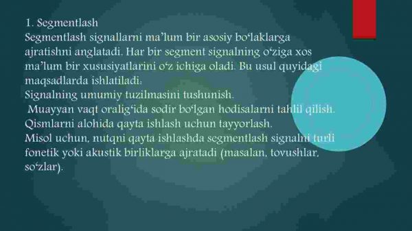 Signallarga ishlov berishda segmentlash va freymlash - Image 3