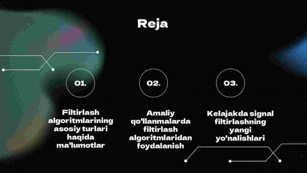 Signallarni filtirlash algoritimlarini o'rganish - Image 2