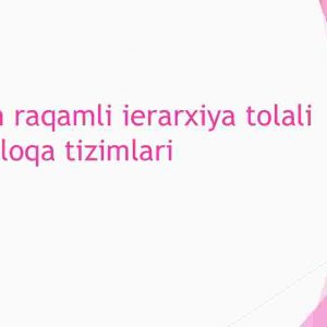 Sinxron raqamli ierarxiya tolali optik aloqa tizimlari
