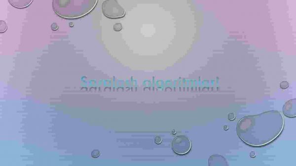 Saralash algoritmlari