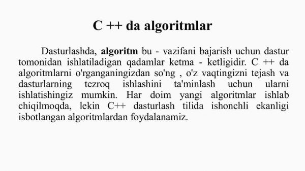 Standart algoritmlar. Iteratorlar va ularning qo'llanilishi - Image 4