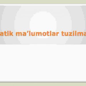 Statik ma'lumotlar tuzilmasi