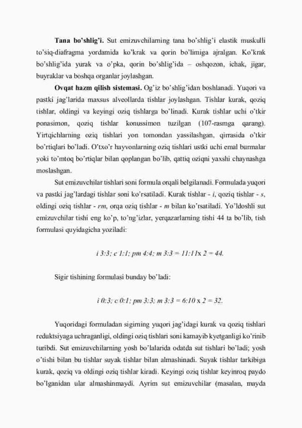 Sut emizuvchilarning ichki tuzilishi - Image 2