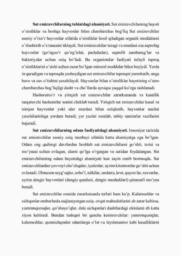 Sut emizuvchilarning tabiatda va inson faoliyatidagi ahamiyati, chorva mollari - Image 2