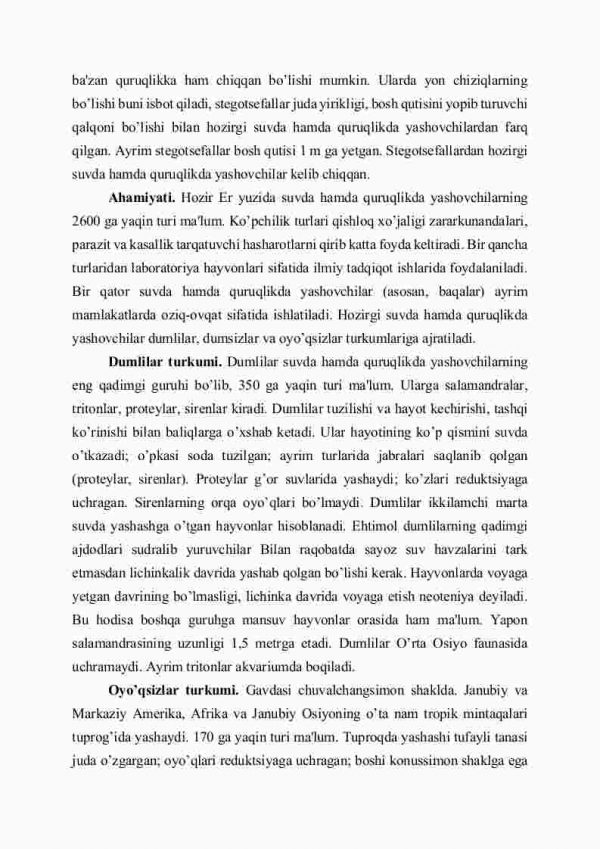 Suvda hamda quruqlikda yashovchilarning ko’payishi, rivojlanishi va xilma-xilligi - Image 3