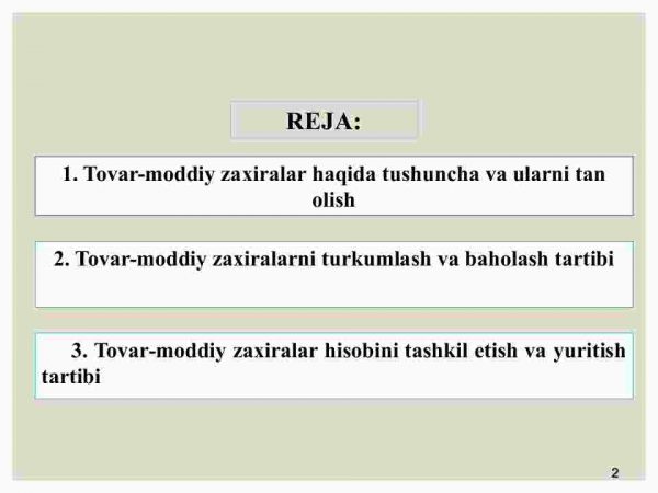 Tovar - moddiy zaxiralar hisobi - Image 2