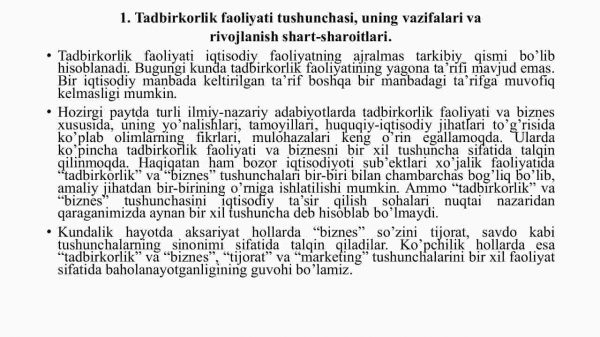 Tadbirkorlik faoliyati. Tadbirkorlik kapitali va uning aylanishi - Image 3