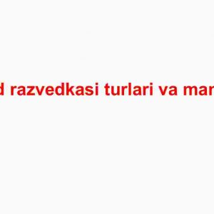 Tahdid razvedkasi turlari va manbalari