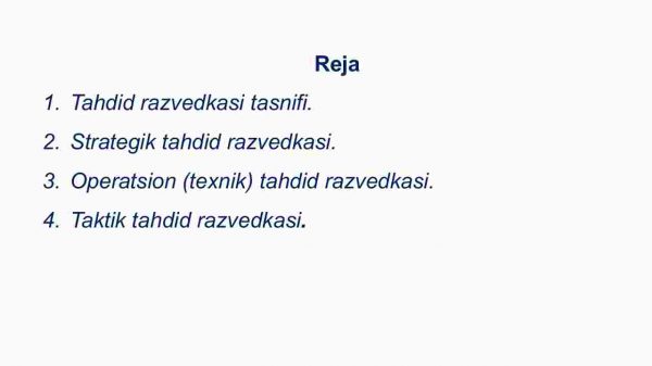 Tahdid razvedkasi turlari va manbalari - Image 2
