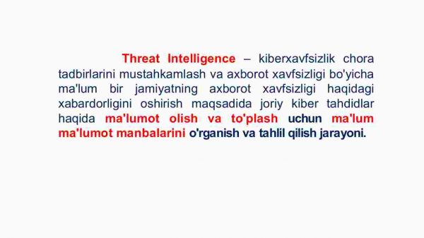 Tahdid razvedkasi turlari va manbalari - Image 4