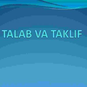 Talab va taklif
