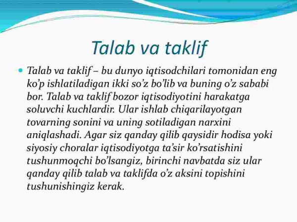 Talab va taklif - Image 3