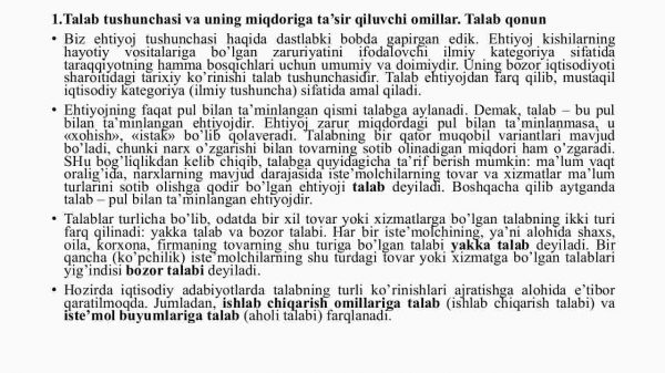 Talab va taklif nazariyasi. Bozor muvozanati - Image 3