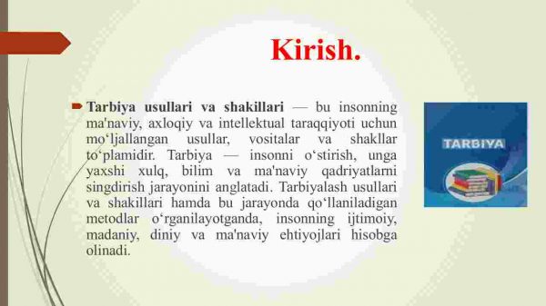 Tarbiya usullari va shakillari - Image 3