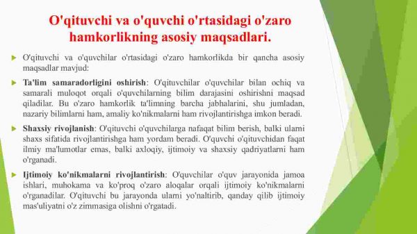 Tarbiyachi o’qituvchi va o’quvchilarning o’zaro hamkorligi - Image 4