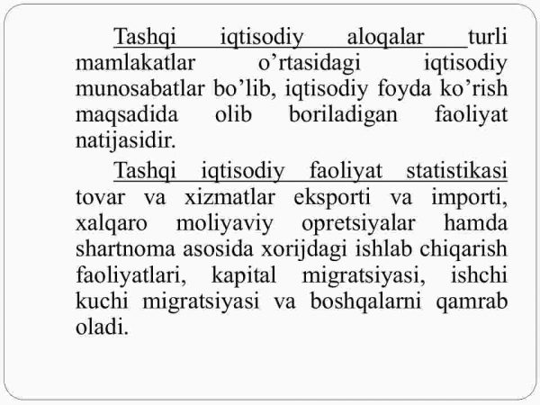 Tashqi iqtisodiy faoliyat statistikasi - Image 3