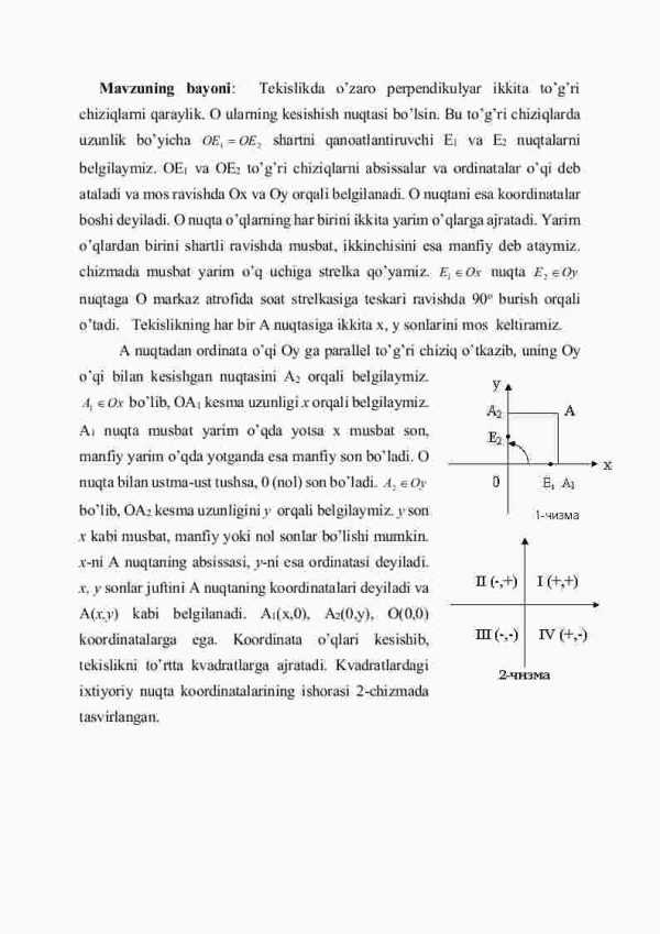 Tеkislikdа kооrdinаtаlаr mеtоdi - Image 2