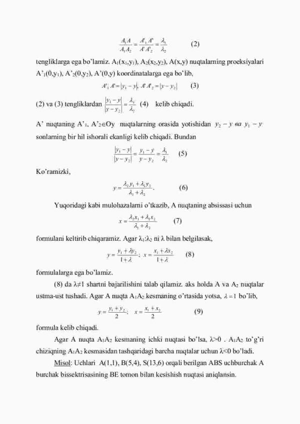 Tеkislikdа kооrdinаtаlаr mеtоdi - Image 4