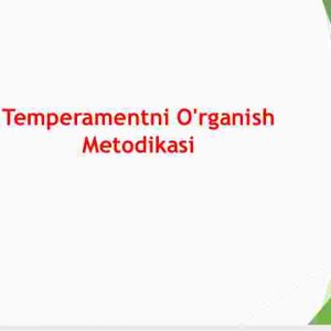 Temperamentni o'rganish metodikasi