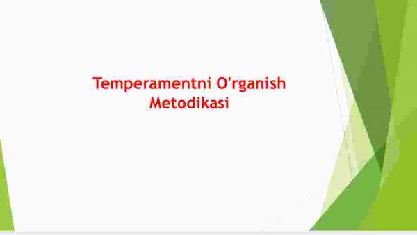 Temperamentni o'rganish metodikasi
