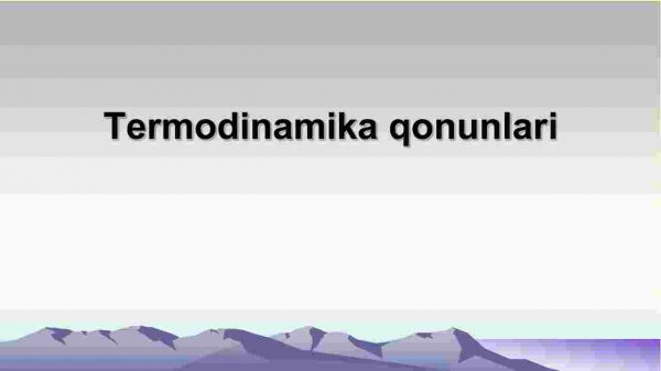 Termodinamika qonunlari