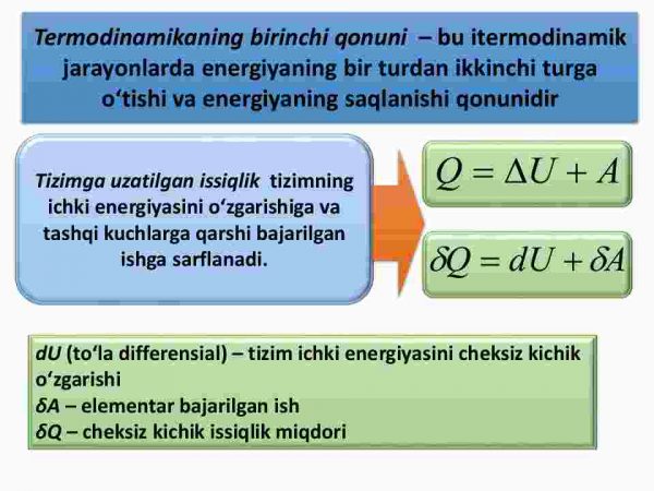 Termodinamika. Ichki energiya. Termodinamikaning birinchi va ikkinchi qonunlari - Image 4