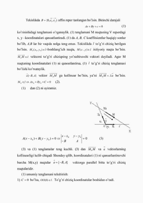 To'g'ri chiziq. To'g'ri chiziqning umumiy tеnglаmаsi - Image 2