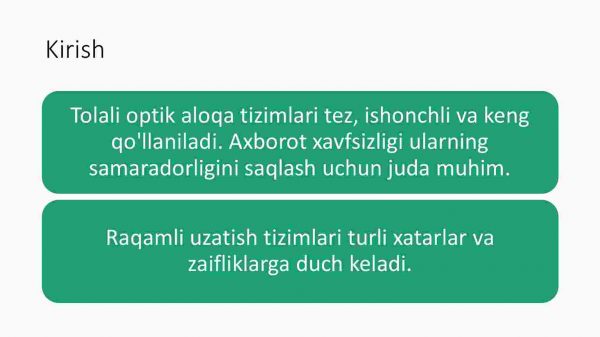 Tolali optik raqamli uzatish tizimlarining axborot xavfsizligi - Image 2