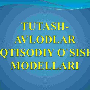 Tutash - avlodlar iqtisodiy o'sish modellari
