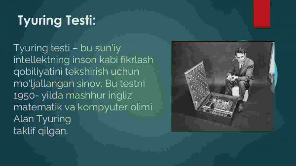 Tyuring testi va intelektual agent - Image 2