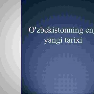 O'zbekistonning eng yangi tarixi