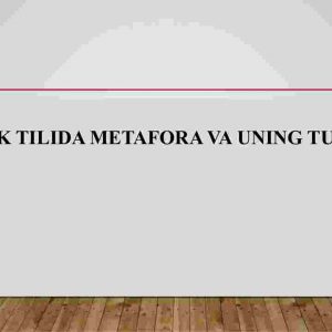 O'zbek tilida mеtafora va uning turlari