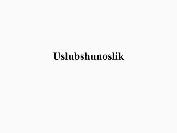 Uslubshunoslik