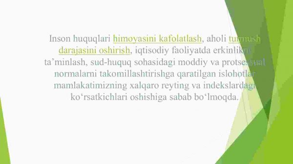O'zbekiston Respublikasining xalqaro reyting va indekslardagi o'rni va nufuzini ortib borishi - Image 3