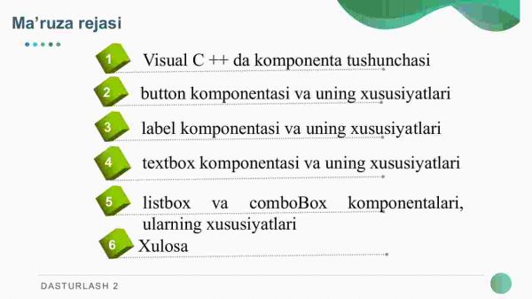 Visual C++ da komponentalar bilan ishlash - Image 2
