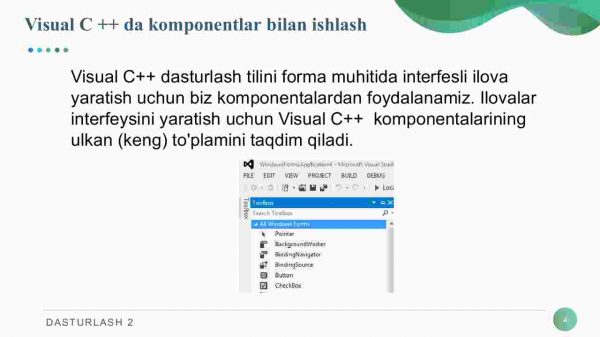 Visual C++ da komponentalar bilan ishlash - Image 4